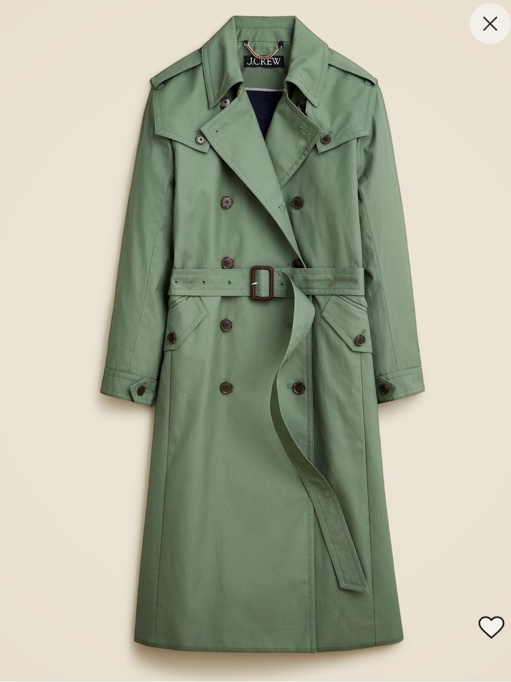 J. Crew Double Breasted Trench Coat